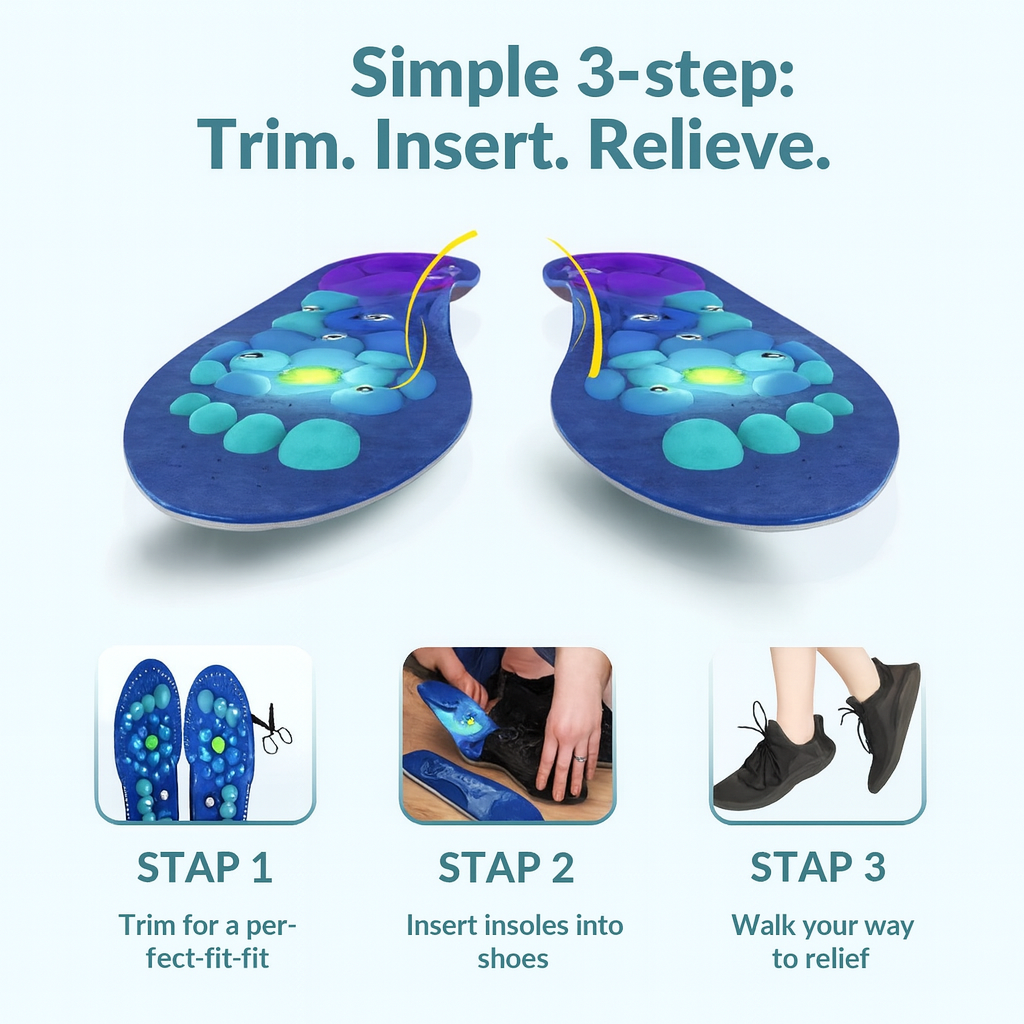 Relvee™ Orthopedic Magnetic Insoles For Pain Relieve